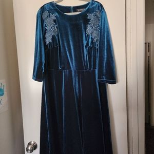 Eloquii velvet midi dress